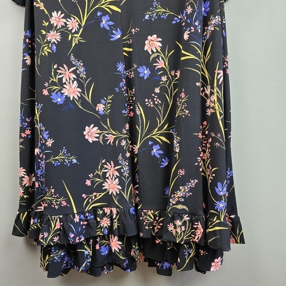 CECE Garden Floral Ruffled Kint Dress Multi-colored Womens Plus Sz 3X - Picture 10 of 14